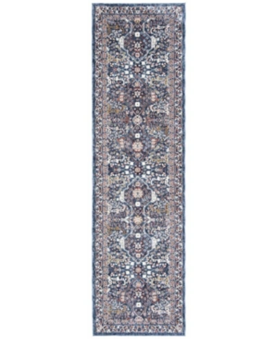 Ralph Lauren Belvoir Lrl1300a Navy 2'2" X 10' Runner Area Rug In Navy