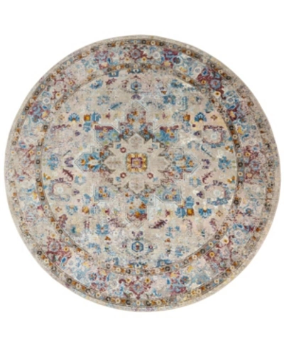 Shop Nicole Miller Parlin Amara 8r-m656a-451 Gray 7'10" X 7'10" Round Rug