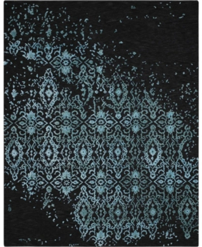 Nourison Opaline Opa06 Midnight 3'9" X 5'9" Area Rug In Midnight