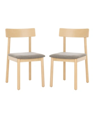 Shop Safavieh Lizette Retro Dining Chair (set Of 2) In Gray