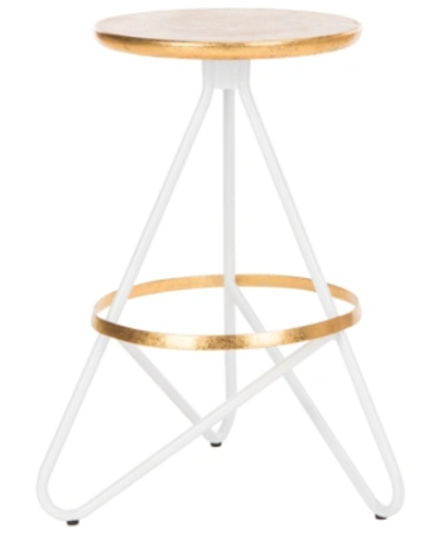 Shop Safavieh Purva Counter Stool In White Gold