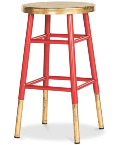 Shop Safavieh Leeber Counter Stool In Red