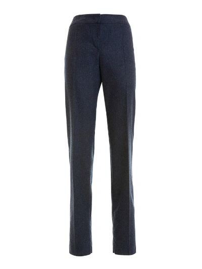Shop Armani Collezioni Wool And Cashmere Manly Trousers In Blue