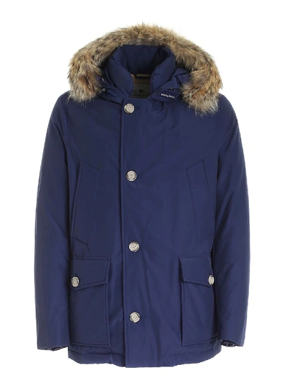 Shop Woolrich Artic Anorak Down Jacket In Blue