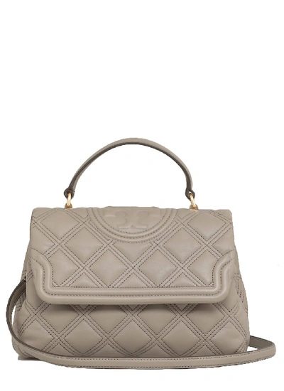 Shop Tory Burch Fleming Camera Bag In Gray Heron