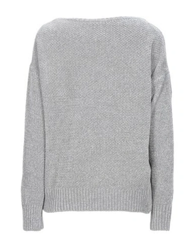 Shop Fabiana Filippi Woman Sweater Grey Size 6 Silk, Nylon, Virgin Wool, Polyamide, Cashmere