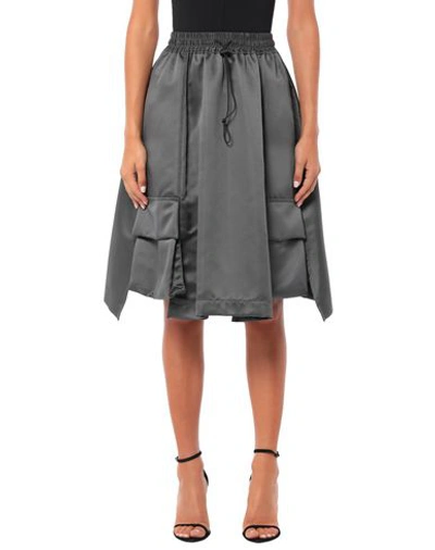 Shop Hache Midi Skirts In Grey