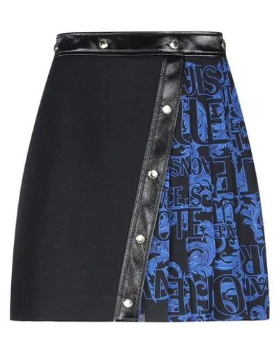 Shop Versace Jeans Couture Mini Skirts In Black