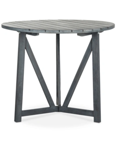 Safavieh Gaymore Outdoor Round Side Table In Grey