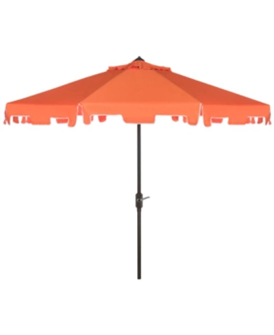 Shop Safavieh Karian Outdoor 9' Umbrella In Orange