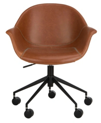 Shop Safavieh Ember Office Chair In Light Brown