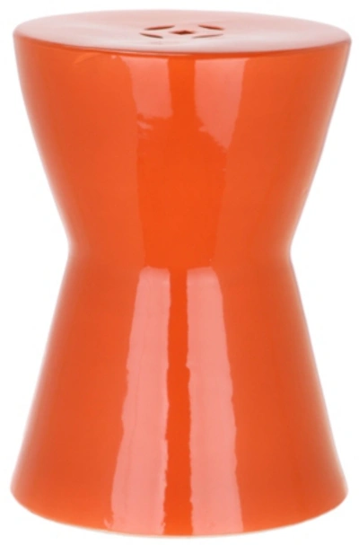 Shop Safavieh Liana Garden Stool In Orange