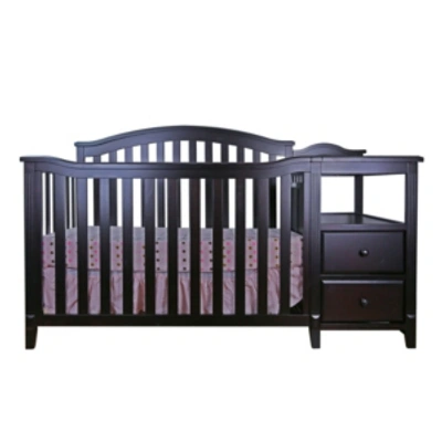 Shop Athena Kali 4-in-1 Crib And Changer In Espresso