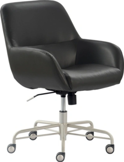 Shop Tommy Hilfiger Forester Leather Office Chair In Charcoal