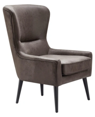 Shop Tommy Hilfiger Auburn Wingback Chair In Dark Brown