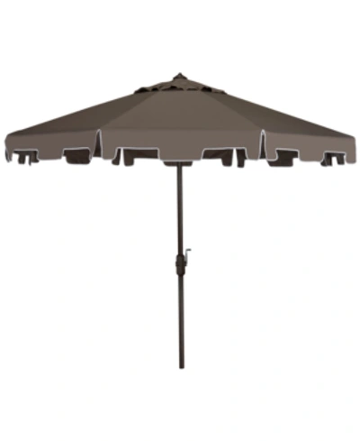 Shop Safavieh Karian Outdoor 9' Umbrella In Grey