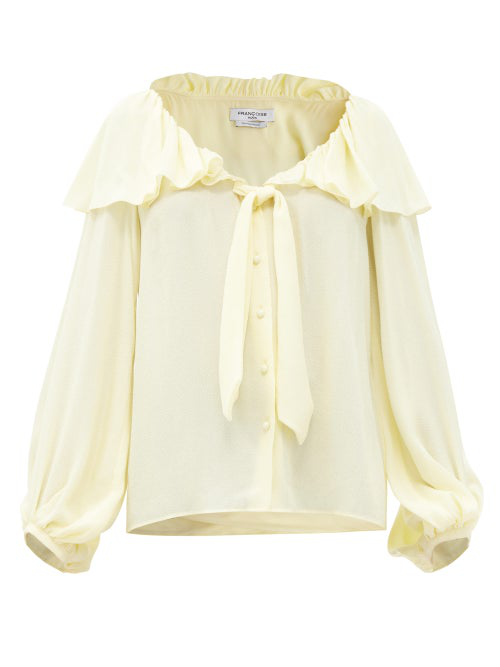 pale yellow blouse