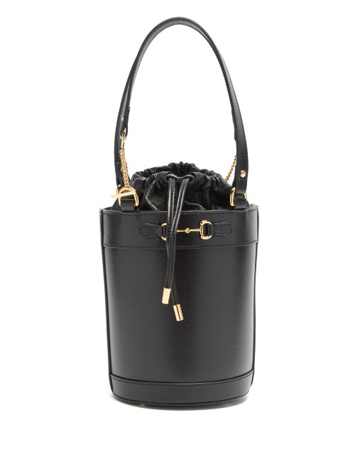 gucci black bucket bag