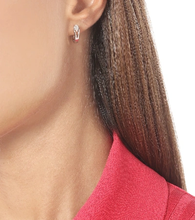 Repossi Serti Inversé Xs 18kt White Gold Single Earring With Diamond In Silver