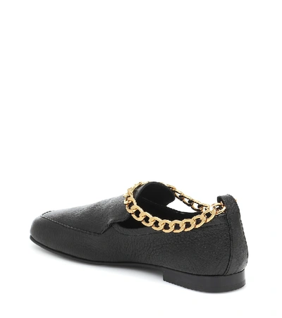 Shop By Far Nick Leather Loafers In Black