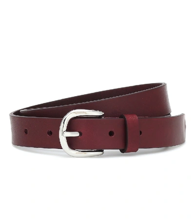 Shop Isabel Marant Zap Leather Belt In Red