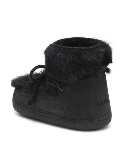 Shop Inuikii Toskana Shearling And Suede Boots In Black