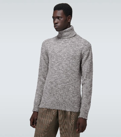 Shop Dolce & Gabbana Pull Collo Alto Turtleneck Sweater In Grey