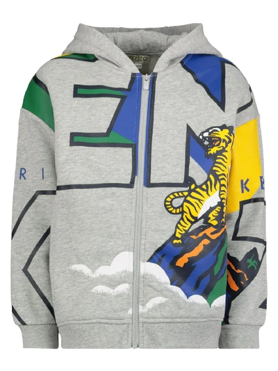 Shop Kenzo Kids Sweat Jacket Kosi For Boys In Grey