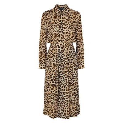 Shop Boutique Moschino Leopard-print Midi Dress