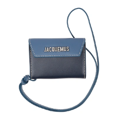Shop Jacquemus Porte  Navy Leather Wallet