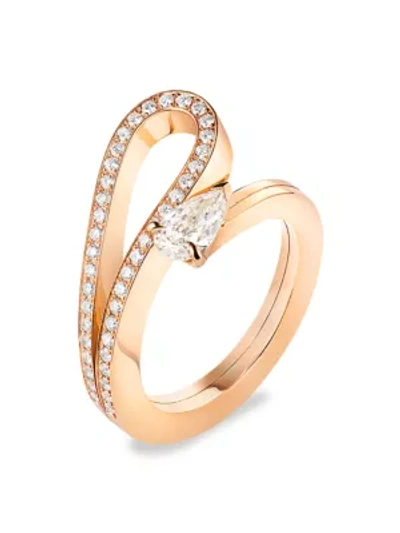 Shop Repossi Women's Serti Inversé 18k Rose Gold & Diamond Ring