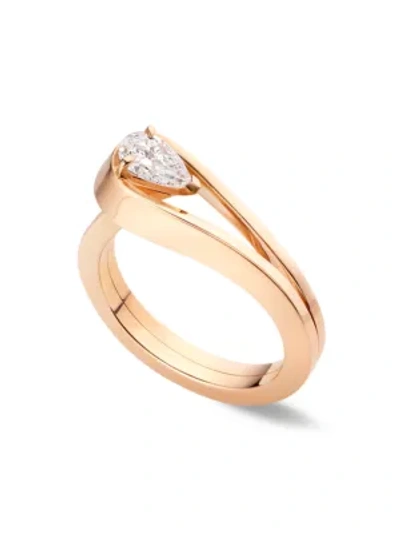 Shop Repossi Women's Serti Inversé 18k Rose Gold & Diamond Ring