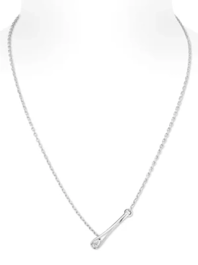 Shop Repossi Women's Serti Inversé 18k White Gold & Diamond Pendant Necklace