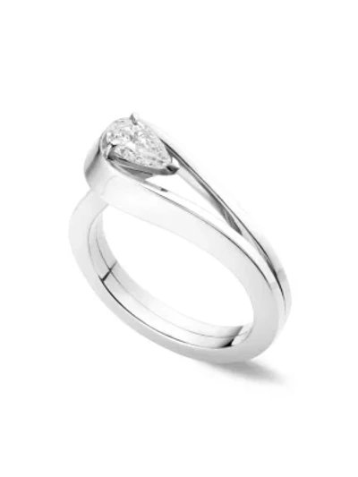 Shop Repossi Women's Serti Inversé 18k White Gold & Diamond Ring