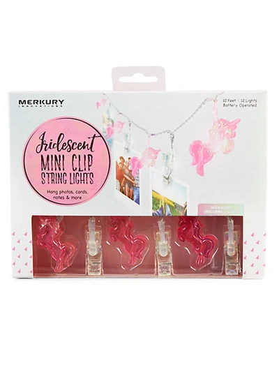 Shop Merkury Innovations Iridescent Mini Clip String Lights In Pink