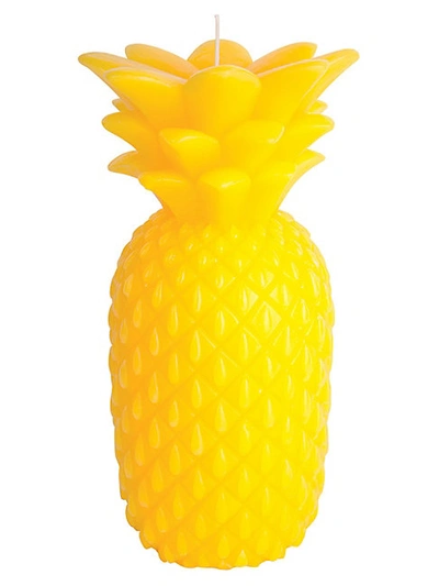 Shop Sunnylife Large Scented Pineapple Candle In Yellow
