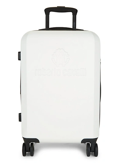 Shop Roberto Cavalli Carry-on Hardshell Luggage In White