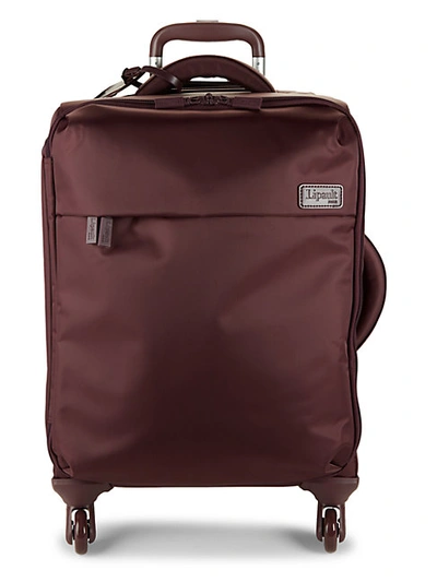 Shop Lipault Soft Shell Spinner Luggage In Wine Red