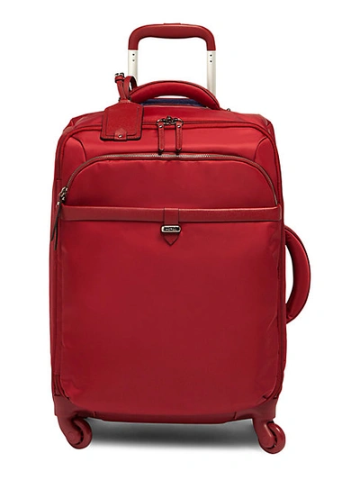 Shop Lipault Plume Avenue 23.5-inch Spinner Suitcase In Garnet Red