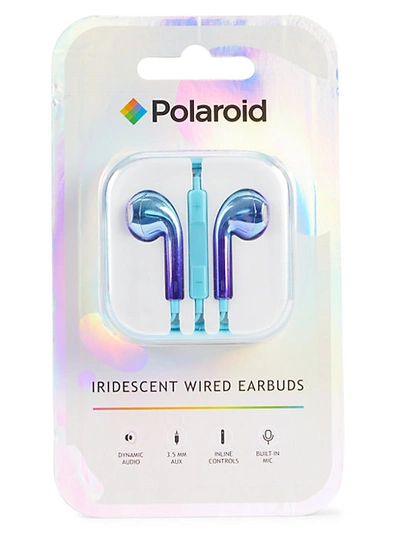 Shop Polaroid Wired Earbuds In Purple