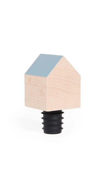 Shop Areaware House Bottle Stopper In Blue