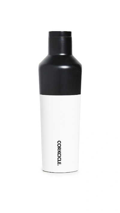 Shop Corkcicle Colorblock Canteen In Modern Black