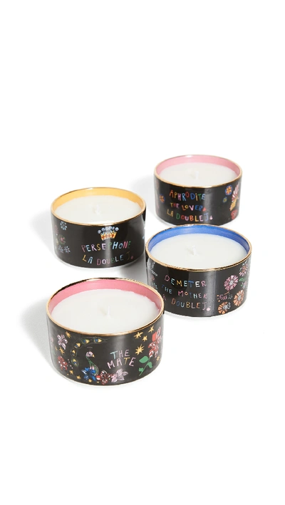 Shop La Doublej Set Of 4 Small Candles In Goddess Mix
