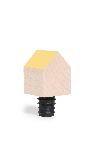 Shop Areaware House Bottle Stopper In Yellow