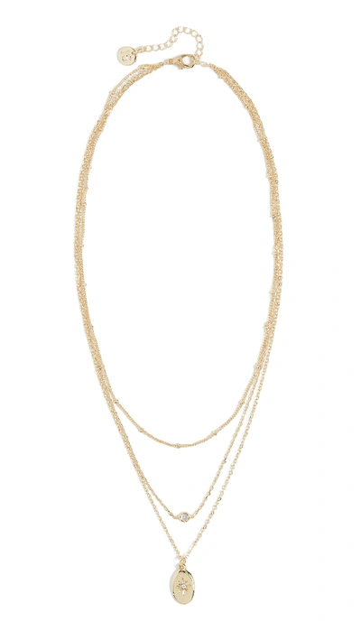Jules smith beauty dainty layered charm oval necklace deals