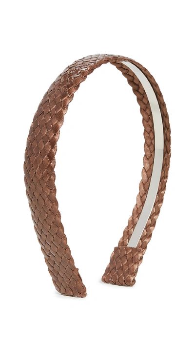 Shop Shashi Saddle Headband In Brown