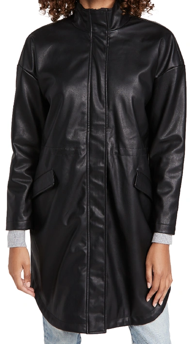 Shop Bb Dakota No Mo' Faux-mo Vegan Leather Jacket In Black