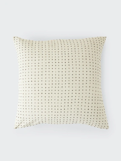 Shop Anchal Project Organic Cotton Cross Throw Pillow Cover In White