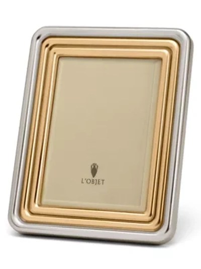Shop L'objet Concorde Picture Frame In Gold Plate