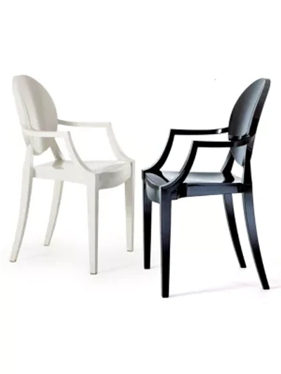 Shop Kartell Two-piece Louis Ghost Armchairs In Black